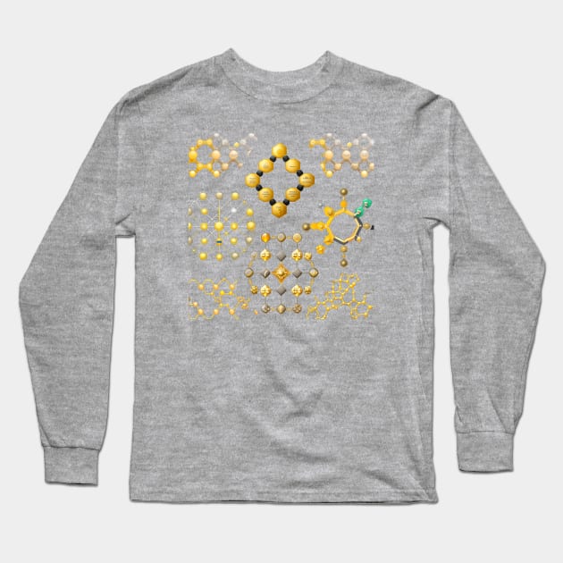 Biochemist Student Collage Long Sleeve T-Shirt by Quixotic Oasis